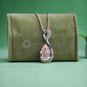 New Design Round & Pear Multi Diamond Lab Created Diamond <b>Pendant</b> in 10K 14K 18K <b>Solid</b> <b>Gold</b> Diamond <b>Pendant</b> for Women's - Product Image 1