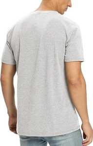 เสื้อยืดผู้ชายคุณภาพสูง ถักจากผ้าฝ้าย 100% เป็นมิตรกับสิ่งแวดล้อม ระบายอากาศได้ดี แห้งเร็ว สวมใส่สบาย แขนสั้น คอกลม สีพื้น ไม่มีลายด้านหน้า - Product Image 5
