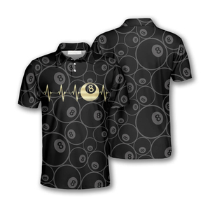 Customized Men's Pool Table Sportswear Snooker Polo Shirts With Printed Billiard Team Design For Tournament Use - Product Image 1