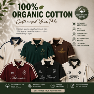 Camiseta Polo de Algodón Piqué 100% Orgánico al por Mayor, Fabricante de Ropa con Logotipo Bordado Personalizado, para Deportes y Eventos Casuales - Product Image 2