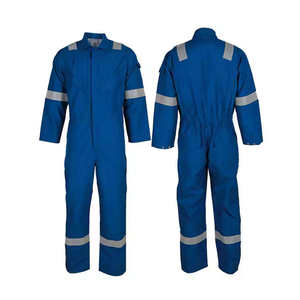 Overol de Trabajo Industrial de Algodón, Transpirable, de una Pieza, con Cinta Reflectante, Ignífugo, para Seguridad Laboral - Product Image 1