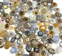 Pierre précieuse naturelle Sulemani Yemeni Aqeeq Hakik Eye Agate, cabochon ovale, pierre brute pour la fabrication de bagues