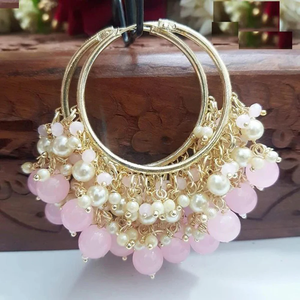 JeweleMarket Fashion Hoop Dangler Earrings | Ethnic Statement Accessories for Women - Product Image 1