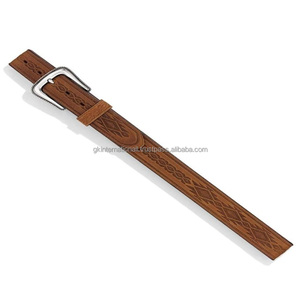 Cinturón de cuero en relieve Retro con hebilla de vaquero occidental, cinturones informales de herramientas manuales para Hombres Elegantes con grabado de flores - Product Image 3