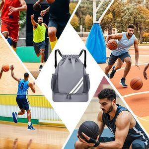 Sac de sport vintage en toile, sac de voyage durable avec compartiments - Product Image 6