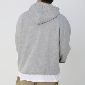 เสื้อฮู้ดดี้ผู้ชายเทรนดี้ หนา ปักลาย 3 มิติ สีพื้น สไตล์วินเทจ ลำลอง ทรงหลวม รับสกรีนโลโก้ ดีไซน์เรียบง่าย สำหรับฤดูใบไม้ผลิและฤดูใบไม้ร่วง - Product Image 3