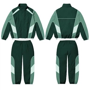 Conjunto Deportivo para Hombre con Paneles Geométricos, Chaqueta Atlética con Cuello Alto y Pantalones Jogger, Ropa Deportiva Ligera para Entrenamiento, Precio al por Mayor - Product Image 5