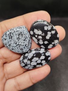 Cabujón de Obsidiana Natural Auténtica Más Vendido, Piedras Preciosas Blancas y Negras 100% Genuinas para Joyería, ¡Compre Ahora! - Product Image 2