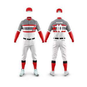 Uniforme de Béisbol Deportivo Personalizado al por Mayor con Logotipo, Conjunto de Uniforme de Béisbol Transpirable de Alta Calidad 100% Poliéster con Impresión Digital - Product Image 4