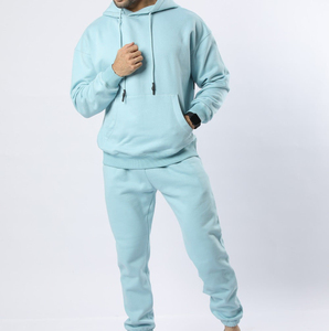 <b>Men's</b> Light Blue Hooded Sweatshirt Full Sleeve Casual Wear Side Pockets Regular Fit 100% Cotton Breathable Drawstring Closure - Product Image 1