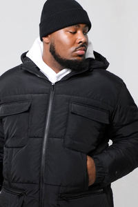 Blouson d'hiver matelassé entièrement personnalisable, tendance, chaud, style streetwear, entièrement zippé, pour hommes, à prix de gros - Product Image 5