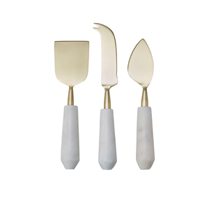 Custom Vintage Style <b>Cheese</b> <b>Knives</b> <b>Set</b> Stainless Steel With Resin pearl handle tableware Butter Cream Slicer <b>Knives</b> - Product Image 2