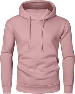 Nouveaux sweats à capuche pour hommes avec logo personnalisé, épais, unis, en molleton 100% coton, à prix avantageux. - Product Image 1