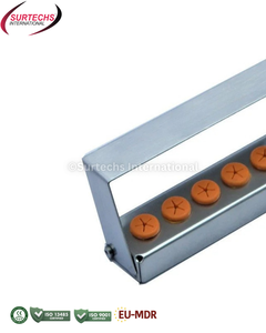 Bandeja de autoclave Surtechs Bur Holder Cassette de 6 posiciones para esterilización dental, de acero inoxidable - Product Image 5