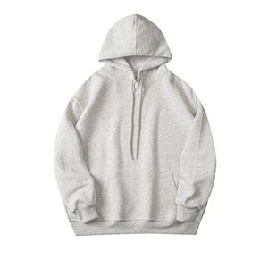 Pull-over pour homme de haute qualité, épais, en coton pur, col composite, long sweat à capuche en tissu polaire respirant et à séchage rapide pour l'hiver - Product Image 3