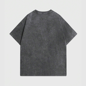 เสื้อยืดฮิปฮอปแบบมีลายกราฟิกสั่งทำได้ ทรงโอเวอร์ไซส์ ใส่ได้ทั้งผู้ชายและผู้หญิง ไซส์พลัส  โลโก้ด้านหน้า ล้างสีอ่อน คอกลม แขนสั้น ผ้าเจอร์ซีย์คอตตอน 100% - Product Image 2