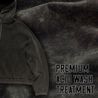 Sweat à capuche oversize unisexe en molleton bouclette délavé à l'acide avec broderie 3D, imprimé DTG, écologique, pour les loisirs 2026