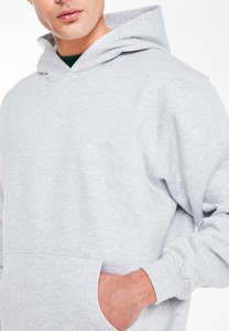 Novedad al por mayor: Sudadera con capucha informal para hombre, gris melange, con logo frontal personalizado, bolsillo con cremallera, ajuste cómodo, último diseño. - Product Image 2