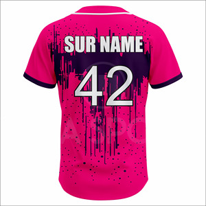 Custom Baseball Uniform Set Breathable Four-Way Stretch Eco-Friendly Polyester Moisture Wicking Sublimation Jersey Team - Product Image 3