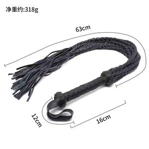 Fouet d'équitation en cuir de vache véritable fait main de 79 cm - Fouet d'entraînement avec poignée en cuir - Product Image 4