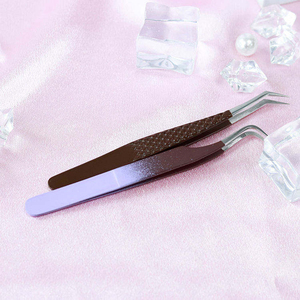 Prix de gros - Pinces à épiler en acier inoxydable à pointe en microfibre - 45, 75, 90 degrés - Pinces à épiler pour extensions de cils - Pour femmes - Product Image 3