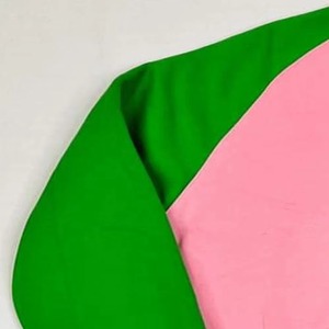 Sudaderas de Sororidad Unisex, Ropa Urbana, Sudadera Lisa 100% Algodón, Logotipo Personalizado, Impresión Personalizada, Camiseta Rosa y Verde para Hombre - Product Image 4