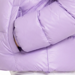 Blouson matelassé personnalisé pour femme avec capuche, manteau d'hiver entièrement zippé, couleur unie, logo sur le devant, rembourrage en polyester épais, vêtement d'extérieur - Product Image 6