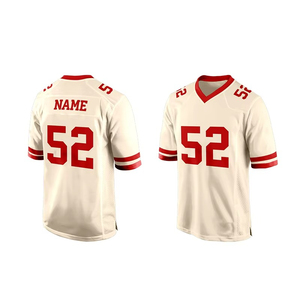Maillot de football américain personnalisé en gros, nouvelle collection, livraison immédiate, uniforme à manches courtes, 100 % polyester, impression sublimée - Product Image 4