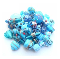 Lot de 100 perles en verre marron de formes variées, perles décoratives en vrac pour la fabrication de bijoux, bracelets, colliers et la décoration de rideaux