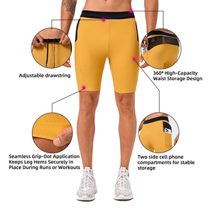Shorts de compression athlétiques légers et extensibles 4 directions pour hommes avec logo personnalisé, mi-longueur, pour la gym et le fitness, en toile décontractée - Product Image 6