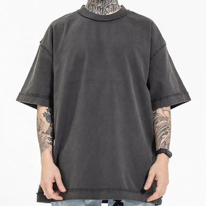 Camiseta de Hombre de la Mejor Calidad, 100% Algodón, Corte Regular, Peso Pesado, Lavado Ácido, Estilo Urbano, Transpirable, Manga Corta - Product Image 4
