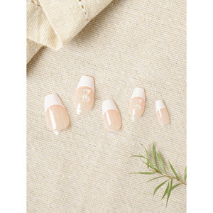 Too Cool School - Puntas de Uñas Profesionales con Forma de Ataúd, Fácil Aplicación, Larga Duración, Belleza Real, Uñas Postizas Blancas, Corea del Sur - Product Image 1