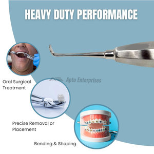 Elevador dental manual, separador de coronas, espaciador, punta curva de 90 grados, acero inoxidable, instrumento hueco para extracción dental - Product Image 4