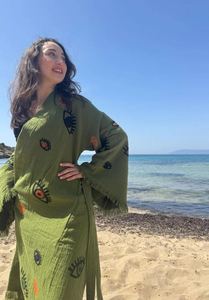 ชุดกิโมโนพิมพ์ลายดีไซน์ใหม่ลายตาปีศาจ สีสันสดใส สำหรับใช้ในชีวิตประจำวัน งานแฮนด์เมดสำหรับเด็กหญิงและผู้หญิง ผ้ากิโมโนแฟชั่น - Product Image 2