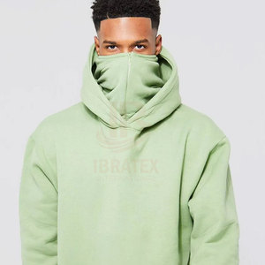 Sweat à capuche oversize en molleton 100 % coton pour homme, manches longues, plusieurs couleurs disponibles en stock - Product Image 5