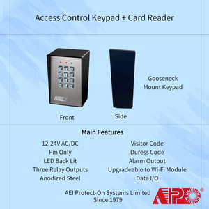 DK-2881A (P0) Ba Relay Kết quả đầu ra cổ ngỗng gắn bàn phím kiểm soát truy cập cửa cho xe mở cửa nhà để xe - Product Image 3