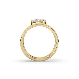 1.25Ct Lab Diamond <b>Ring</b> Pear Brilliant Cut 925 Sterling Silver Unique Style <b>Thin</b> Band Lightweight Promise <b>Ring</b> Sustainable Stone - Product Image 4