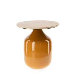 Table d'appoint en fer forgé de style nordique, tabouret rond multifonctionnel en métal, petite table basse d'intérieur/extérieur, table de chevet avec revêtement en poudre - Product Image 2