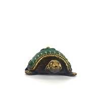 Figurine royale en laiton massif doré, design Art Déco artisanal avec placage or, argent et bronze pour la décoration de table et les cadeaux
