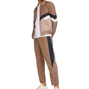 Men's Color Blocking Tracksuit Set Full Sleeve Zipper Closure Breathable Casual Style Autumn Wear Regular Fit Polyester Material - Product Image 1