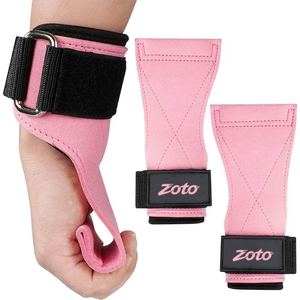 Poignées de musculation en cuir suédé OEM avec logo personnalisé, sangles de levage pour femmes, motif antidérapant, durables et réglables pour la musculation - Product Image 6