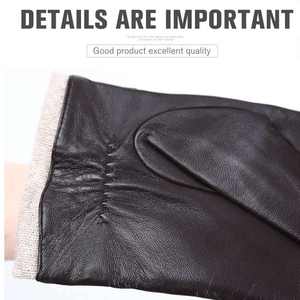 Gants de mode en cuir véritable pour l'hiver, compatibles avec les écrans tactiles, imperméables, respirants, design personnalisé, élégants, pour hommes et femmes - Product Image 5