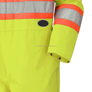 Superventas personalizado Hi Vis Overol reflectante de seguridad traje de trabajo con impresión de logotipo, ropa protectora de alta visibilidad - Product Image 3