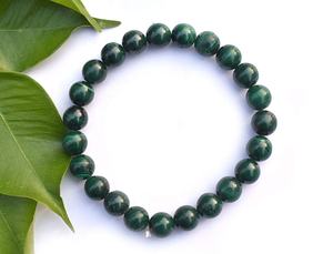 สร้อยข้อมือ Malachite คริสตัลบำบัดธรรมชาติหินเรกิจักระ - Product Image 3