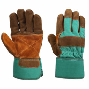 Guantes de Trabajo Resistentes de Cuero Vacuno, Guantes de Seguridad Industriales para la Construcción, Protección Duradera para la Palma de la Mano para Hombres - Product Image 1