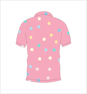 Camiseta Polo Rosa Personalizada con Diseño de Puntos Multicolores, Camiseta Polo de Golf Estampada Informal para Hombre, Suave y Transpirable de Manga Corta - Product Image 5