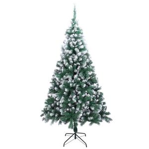 Albero di Natale in PVC Bianco Spray da 2,13 m con 1349 Rami, Decorazioni Festive per la Stagione Natalizia - Product Image 2