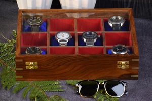 Boîte à montres Royal Time Vault Heritage LuxeTick, organiseur en bois, boîte à montres Crown Prestige, 12 emplacements, boîte de rangement pour bijoux, boîte à montres Elite - Product Image 3