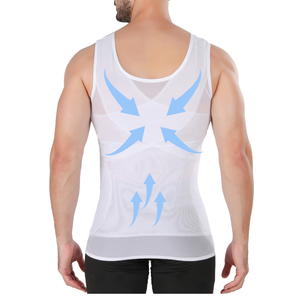High Quality Original Man Chest <b>Bra</b> Compression Shirt, <b>Mens</b> Breathable Shapewear Tank Tops - Product Image 4