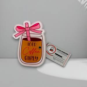 Palette magnétique pour extensions de cils, motif café glacé mignon, pour l'été, pour artistes en cils, support acrylique personnalisé pour cils, forme papillon ovale - Product Image 1